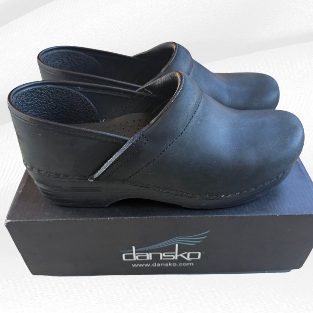 Dansko Professional Clogs Black Oiled Leather Size 39 EU US 8.5-9 APMA Approved - Picture 8 of 16